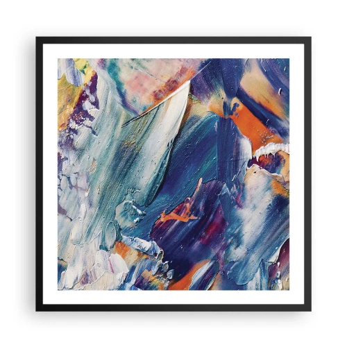 Affiche dans un cadre noir - Poster - Confusion des couleurs - 60x60 cm