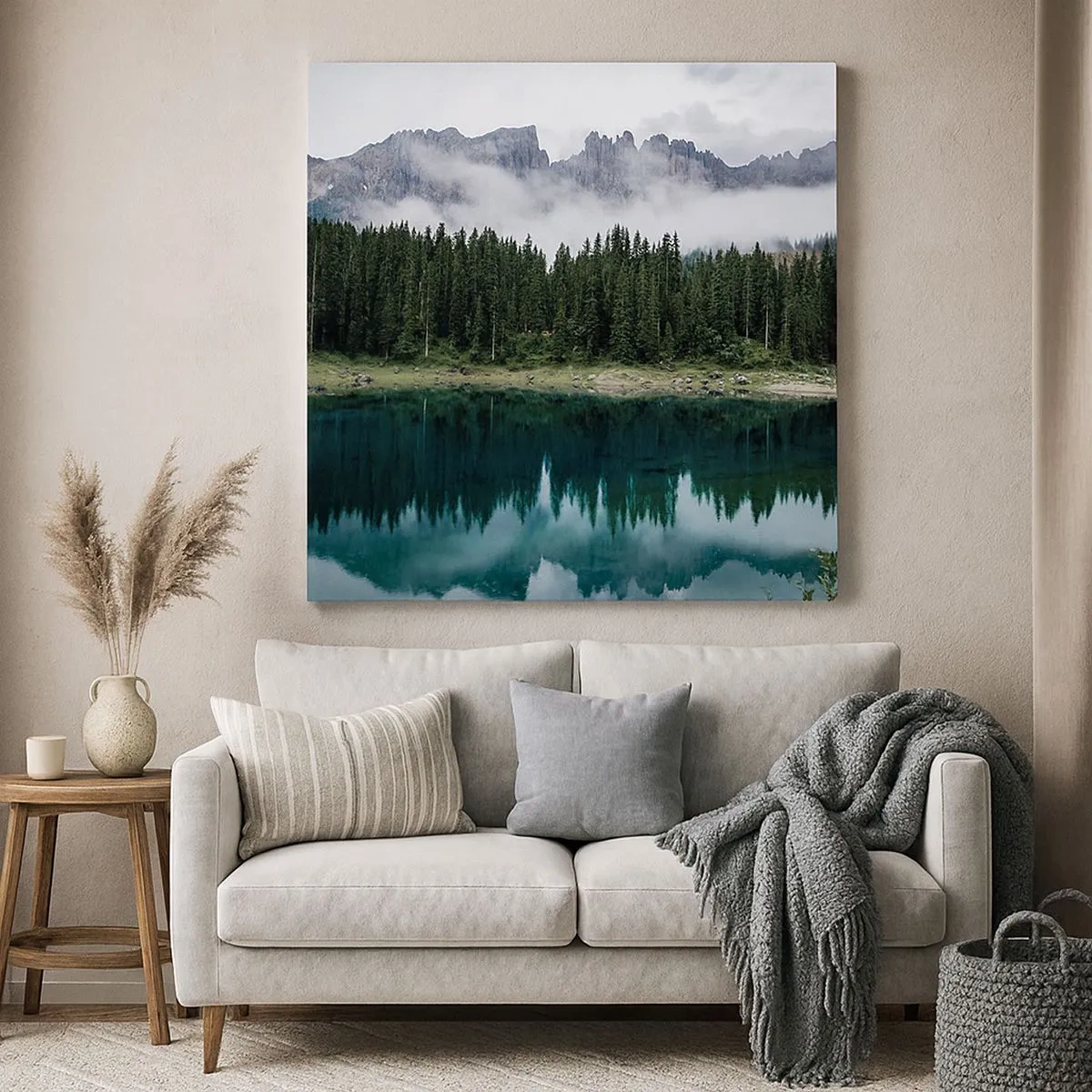 Impression sur toile - Image sur toile - Chut, chut, ne réveillons pas l'eau qui dort - 30x30 cm