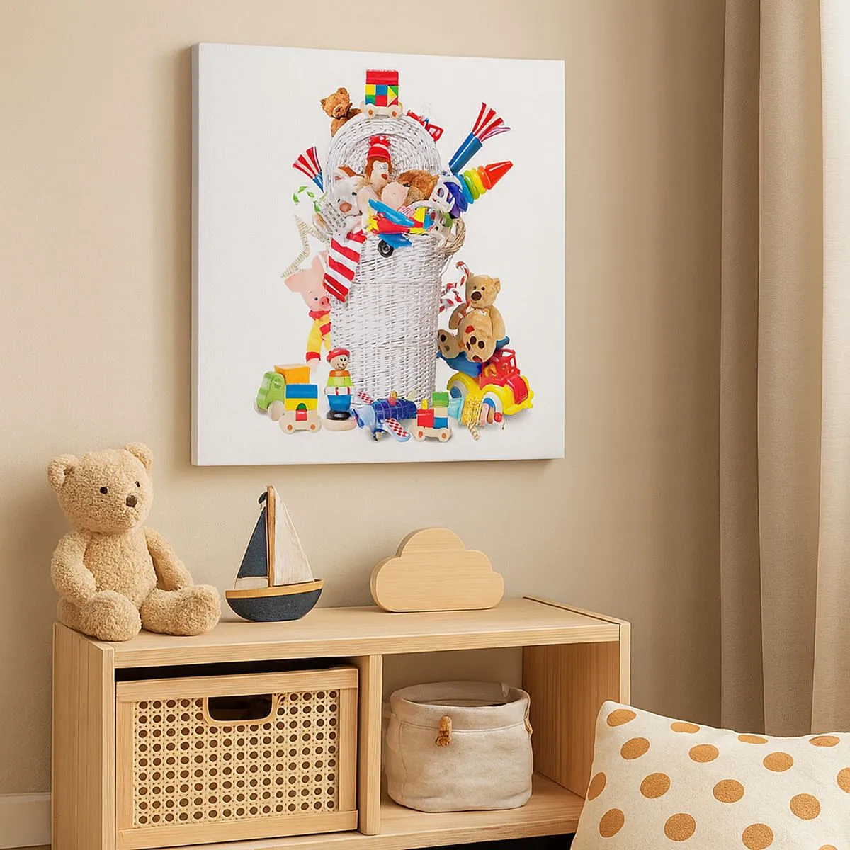 Impression sur toile - Image sur toile - Trésors des tout-petits - 30x30 cm