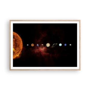 Affiche dans un chêne clair - Poster - Notre quartier - 100x70 cm