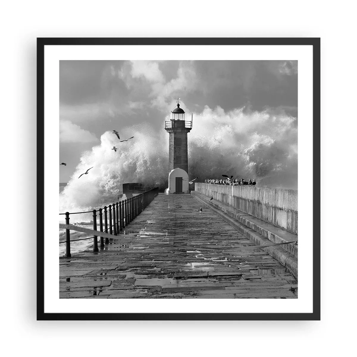 Affiche dans un cadre noir - Poster - Sans peur - 60x60 cm