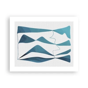 Affiche - Poster - Abstraction : composé turquoise - 50x40 cm