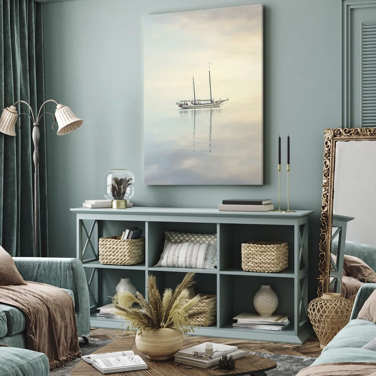 Impression sur toile - Image sur toile - Dans une mer de silence - 55x100 cm