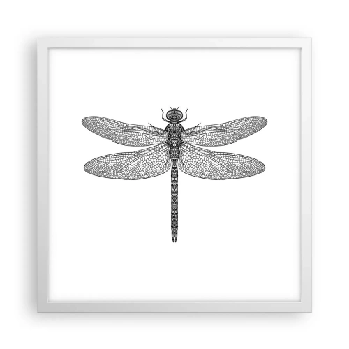 Affiche dans un cadre blanc - Poster - Précision de la nature - 40x40 cm