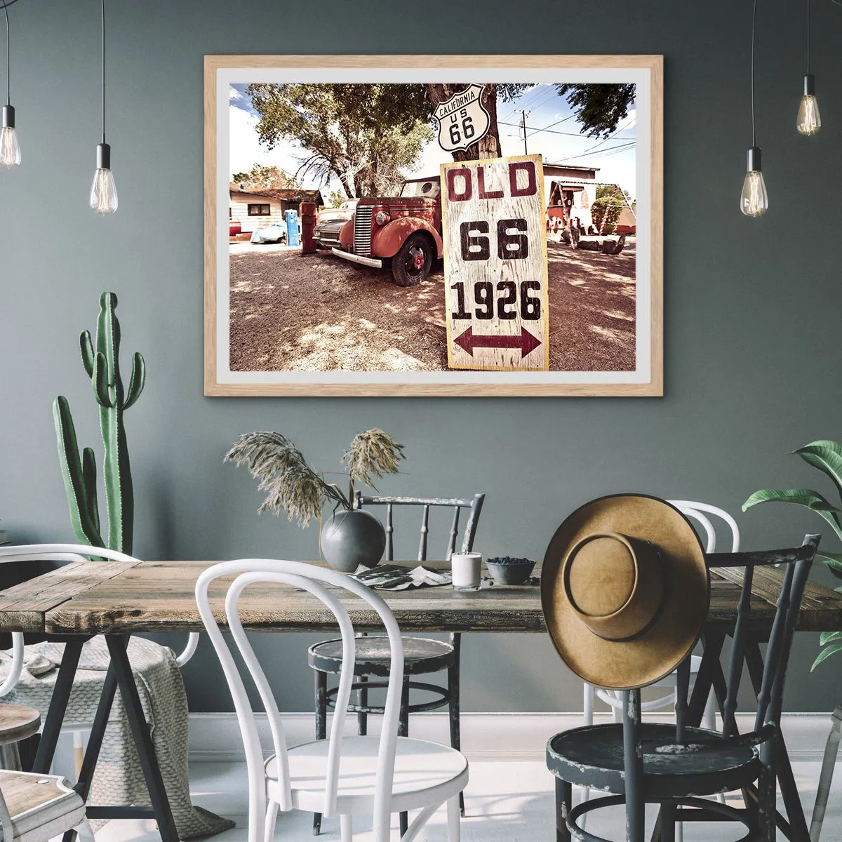 Affiche dans un chêne clair - Poster - La légende de la province américaine - 40x30 cm