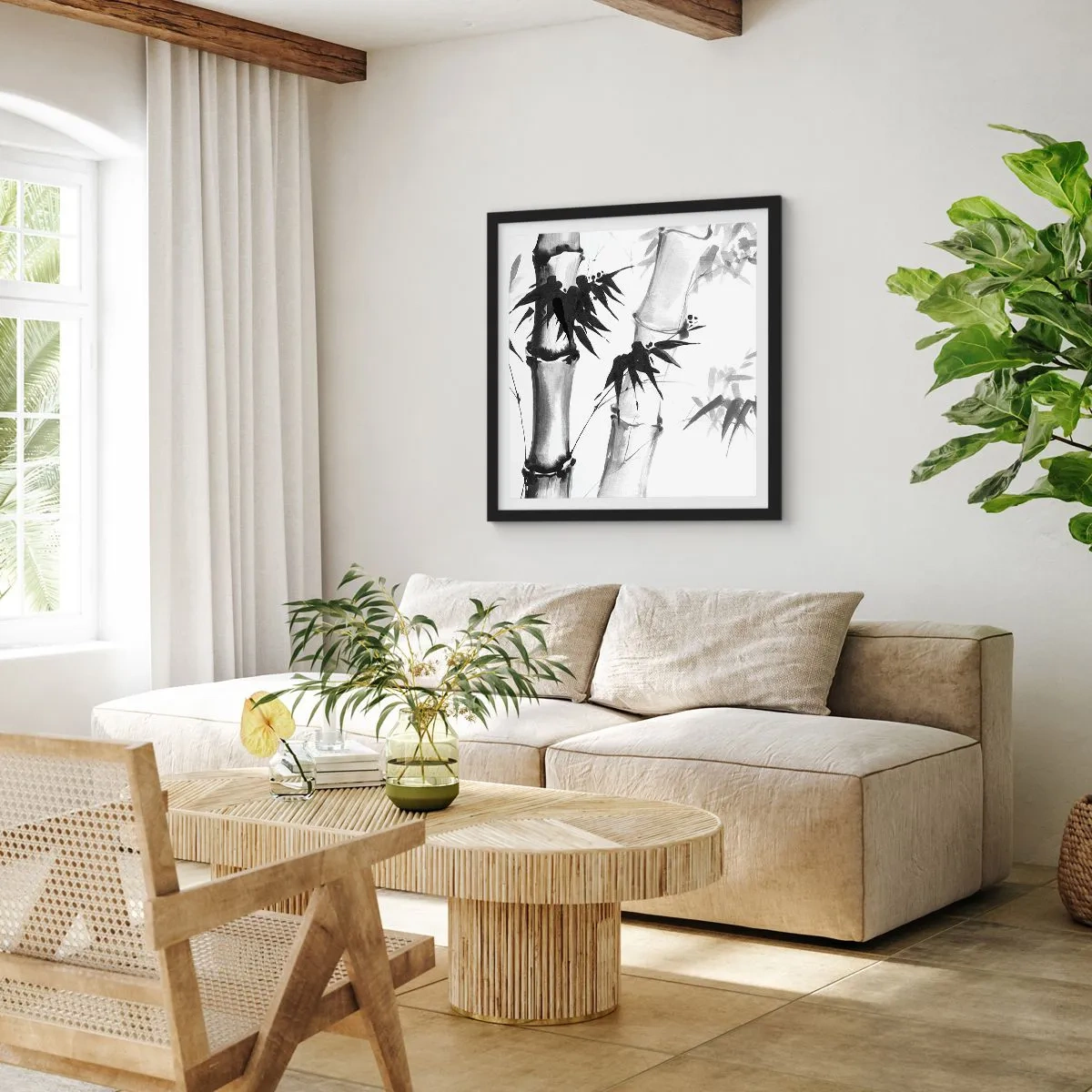 Affiche dans un cadre noir - Poster - Gros plan sur l'orient - 60x60 cm