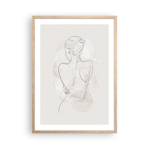 Affiche dans un chêne clair - Poster - Comme un instrument sensible - 50x70 cm