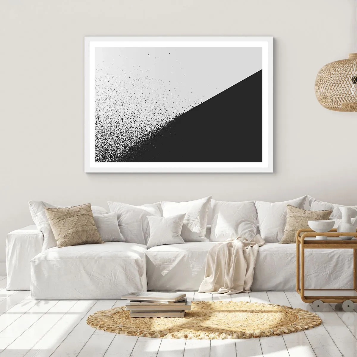 Affiche dans un cadre blanc - Poster - De plus en plus vite, de plus en plus - 100x70 cm
