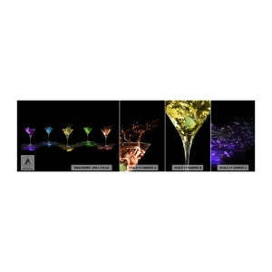 Échantillon De Papier Peint Standard Eco - Couleurs de joie en verre de cristal - La gastronomie, Cocktail, Boisson colorée - 100x30 cm