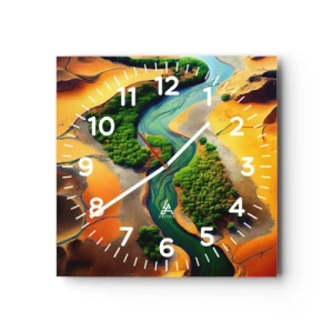 Horloge murale - Pendule murale - Rivière vivifiante - 30x30 cm