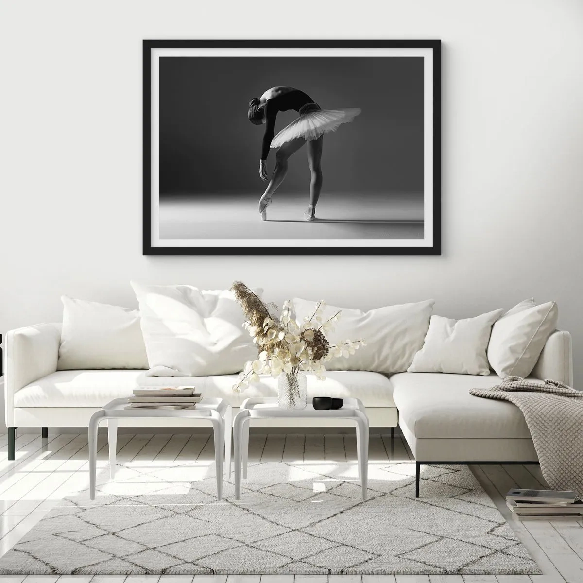 Affiche dans un cadre noir - Poster - Belle ballerine - 91x61 cm