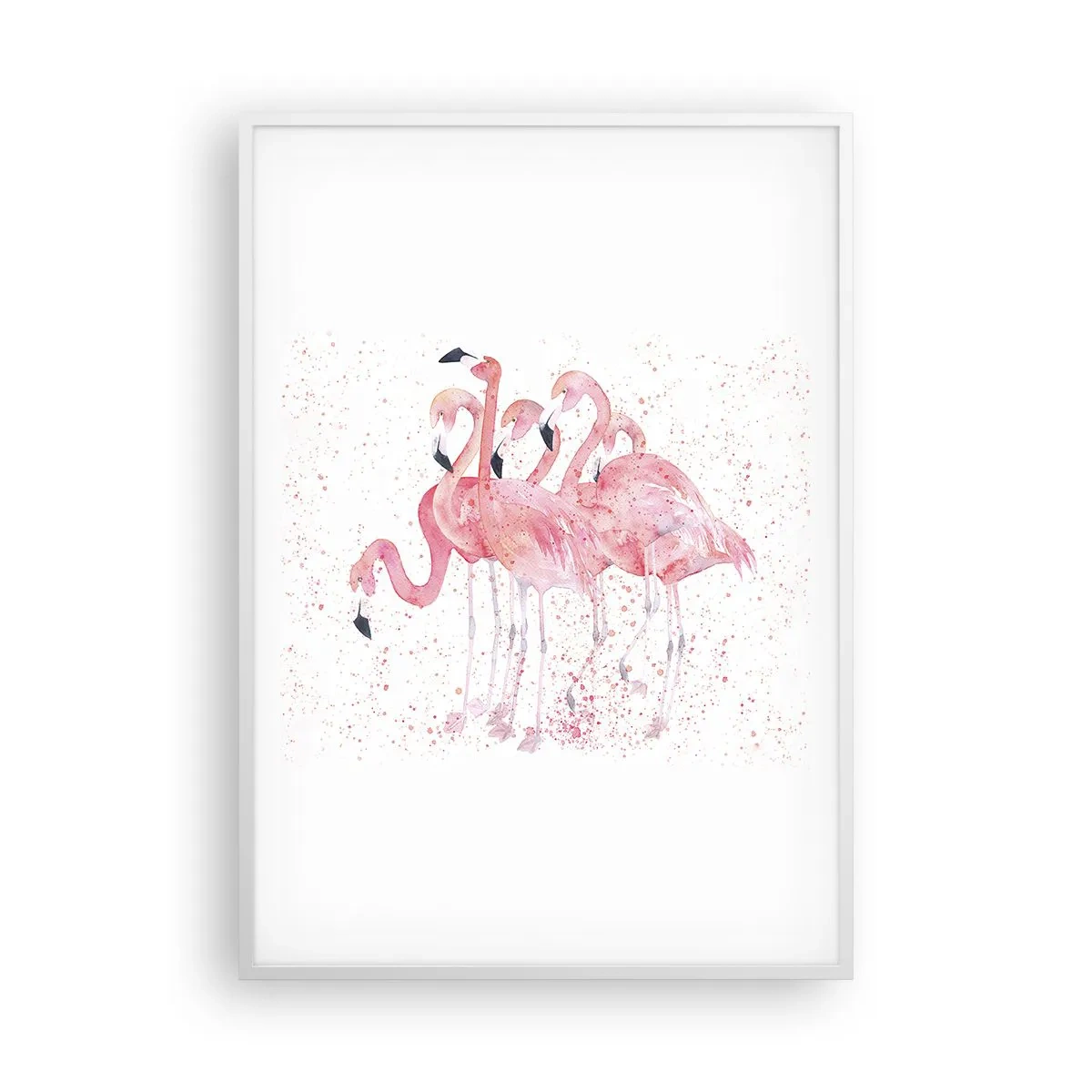 Affiche dans un cadre blanc - Poster - Ensemble rose - 70x100 cm
