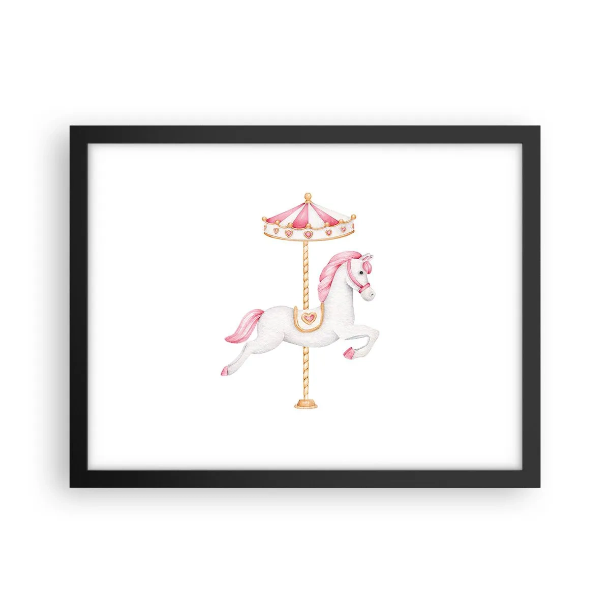 Affiche dans un cadre noir - Poster - Les sabots en avant - 40x30 cm