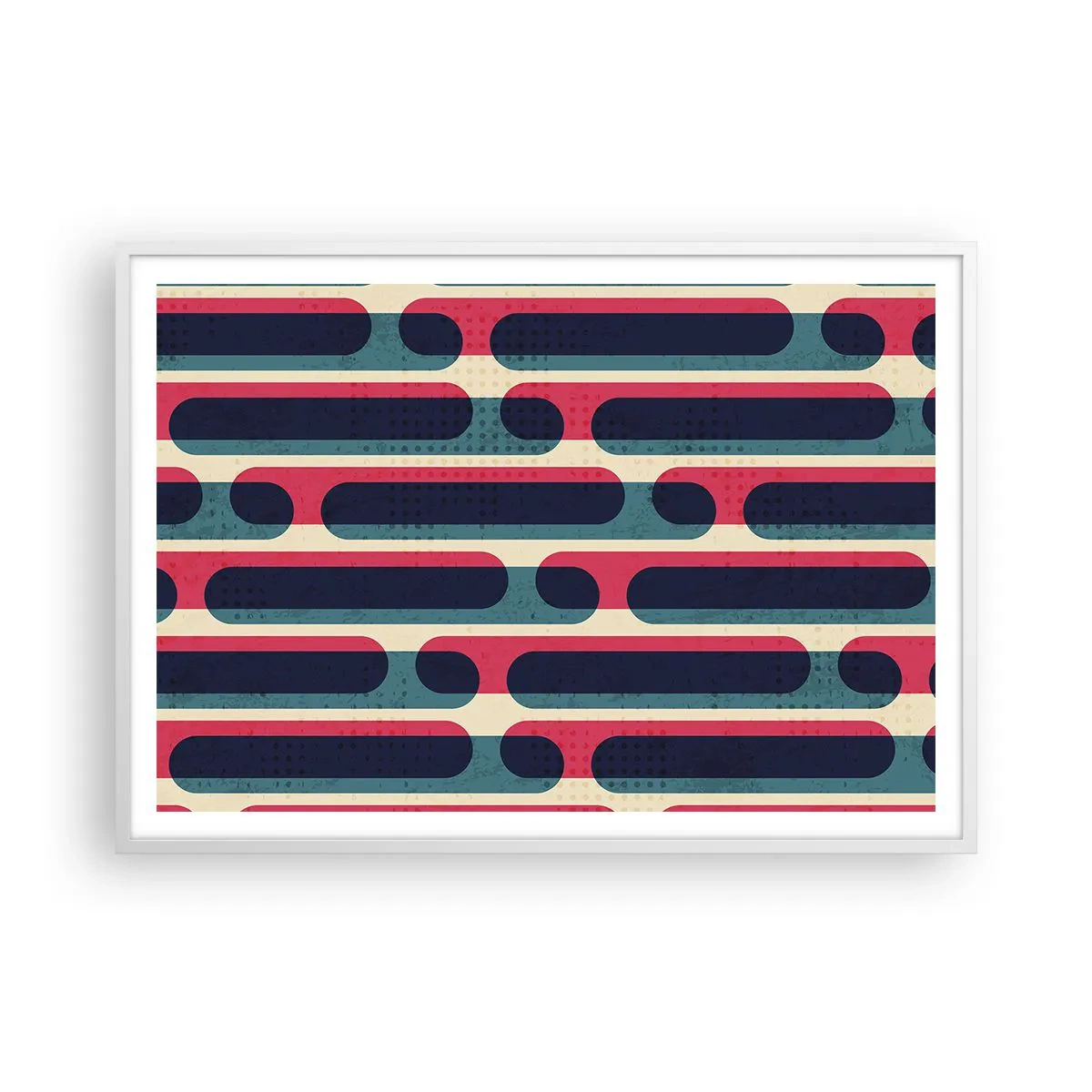 Affiche dans un cadre blanc - Poster - En profondeur et sur l'avant - 100x70 cm