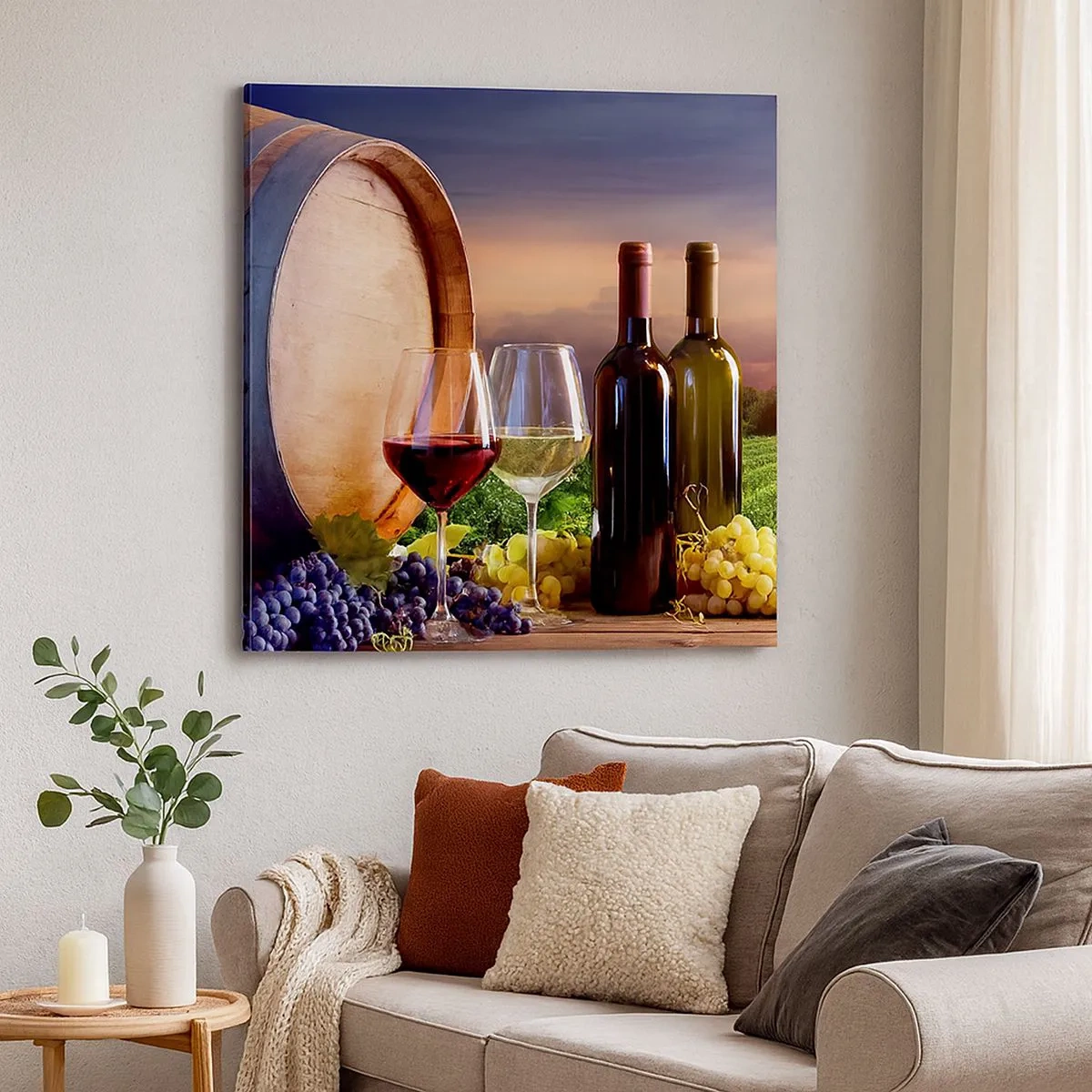 Impression sur toile - Image sur toile - Ici la vie a du goût - 30x30 cm