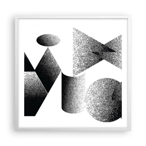 Affiche dans un cadre blanc - Poster - Angles et ovales - 60x60 cm