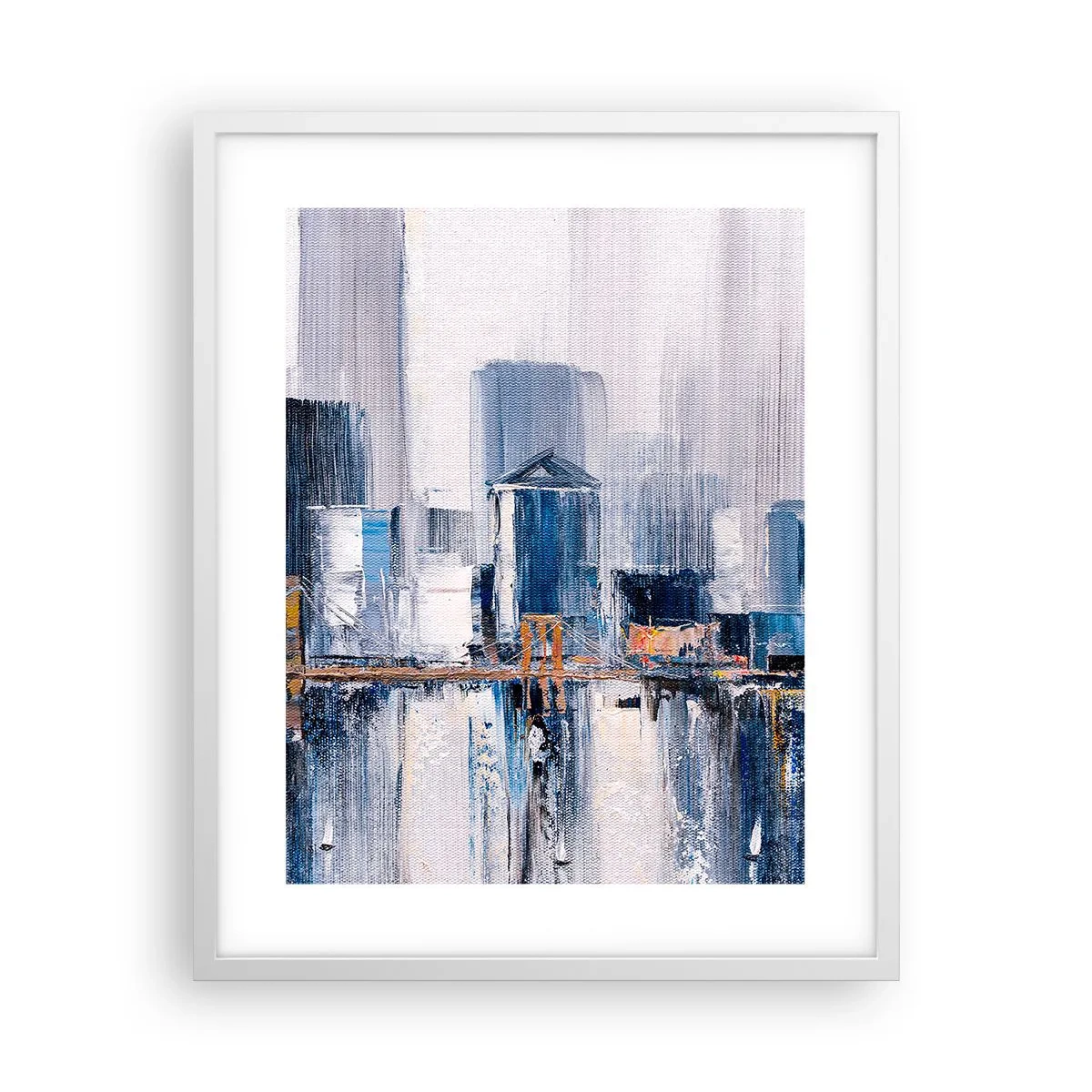 Affiche dans un cadre blanc - Poster - Impression new-yorkaise - 40x50 cm