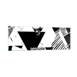 Impression sur verre - Image sur verre - Pluie de triangles - 90x30 cm