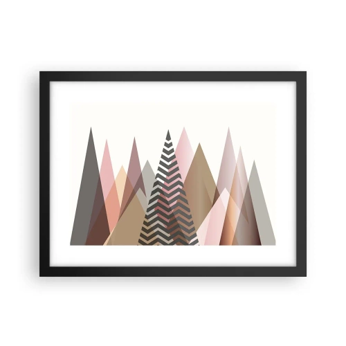 Affiche dans un cadre noir - Poster - Vue pyramidale - 40x30 cm
