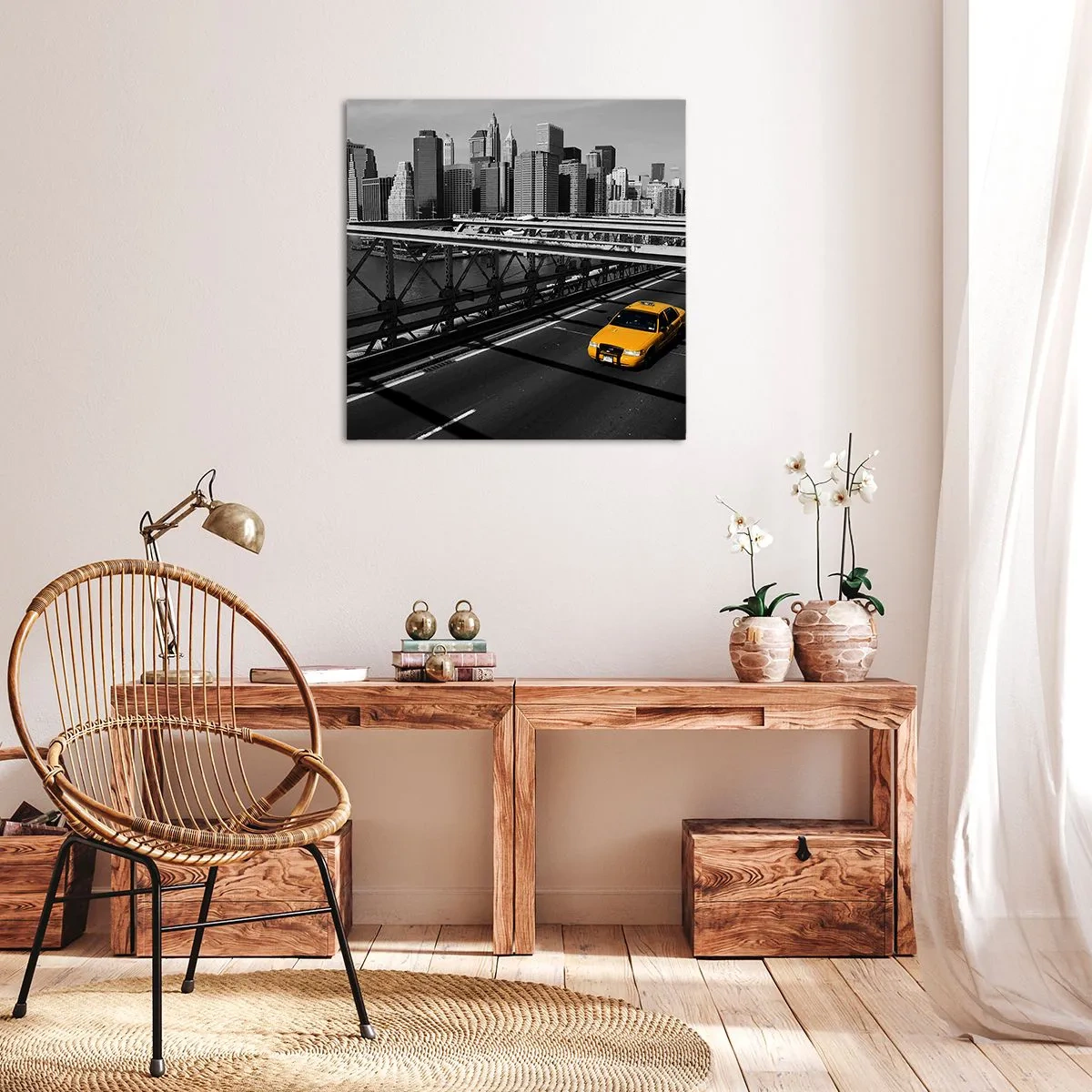 Impression sur toile - Image sur toile - Couleur de la grande ville - 30x30 cm