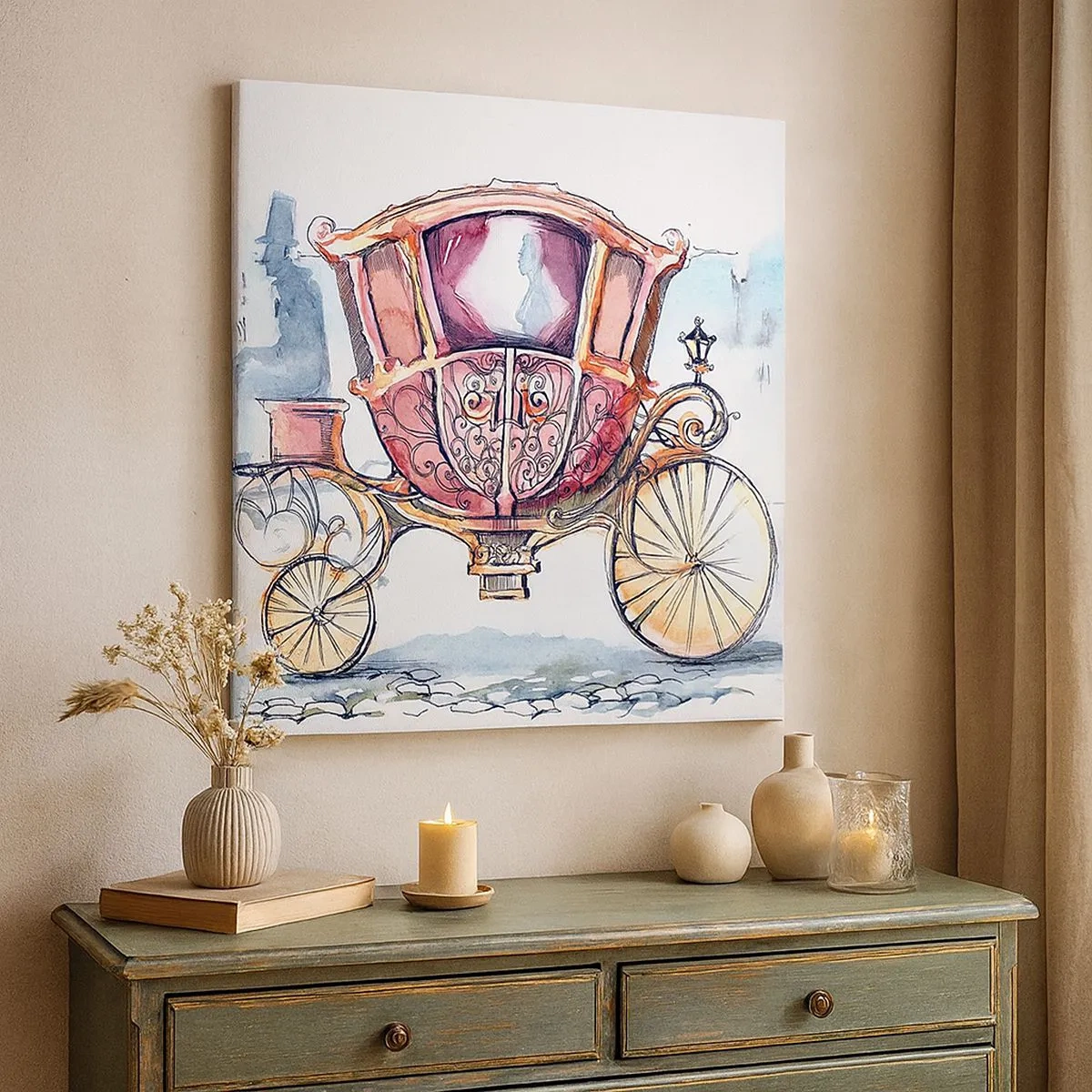 Impression sur toile - Image sur toile - À un mariage ou à un bal ? - 30x30 cm