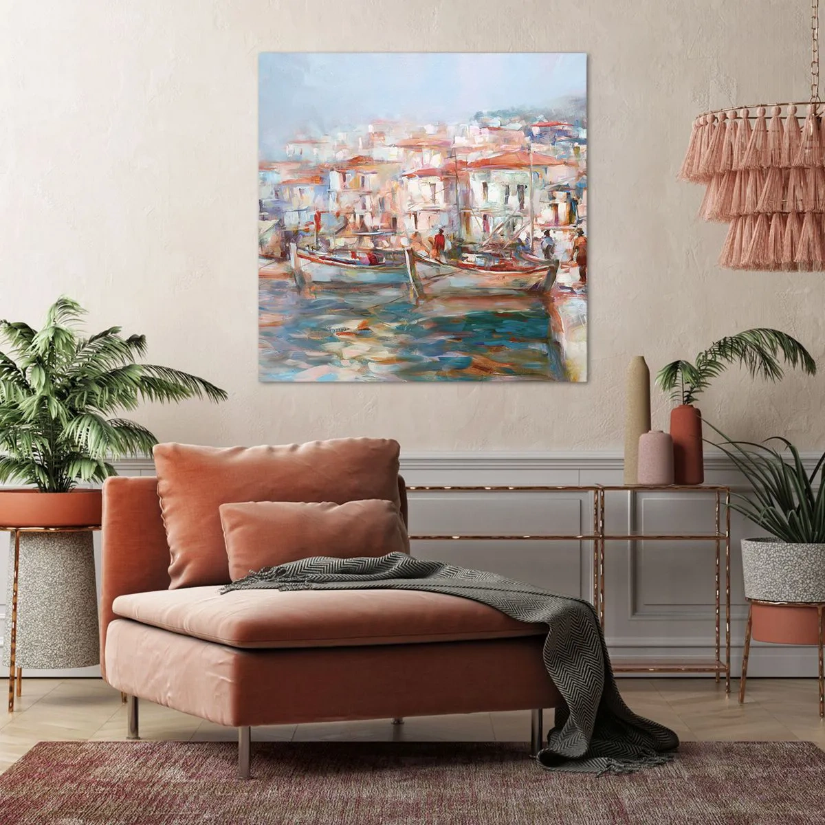 Impression sur toile - Image sur toile - Vacances pastelles - 30x30 cm
