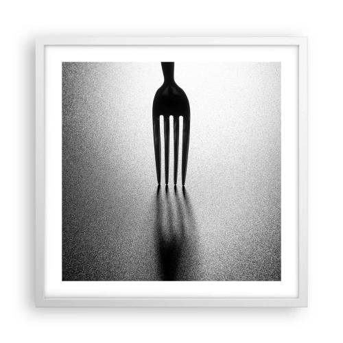 Affiche dans un cadre blanc - Poster - Lumière et ombre - 50x50 cm