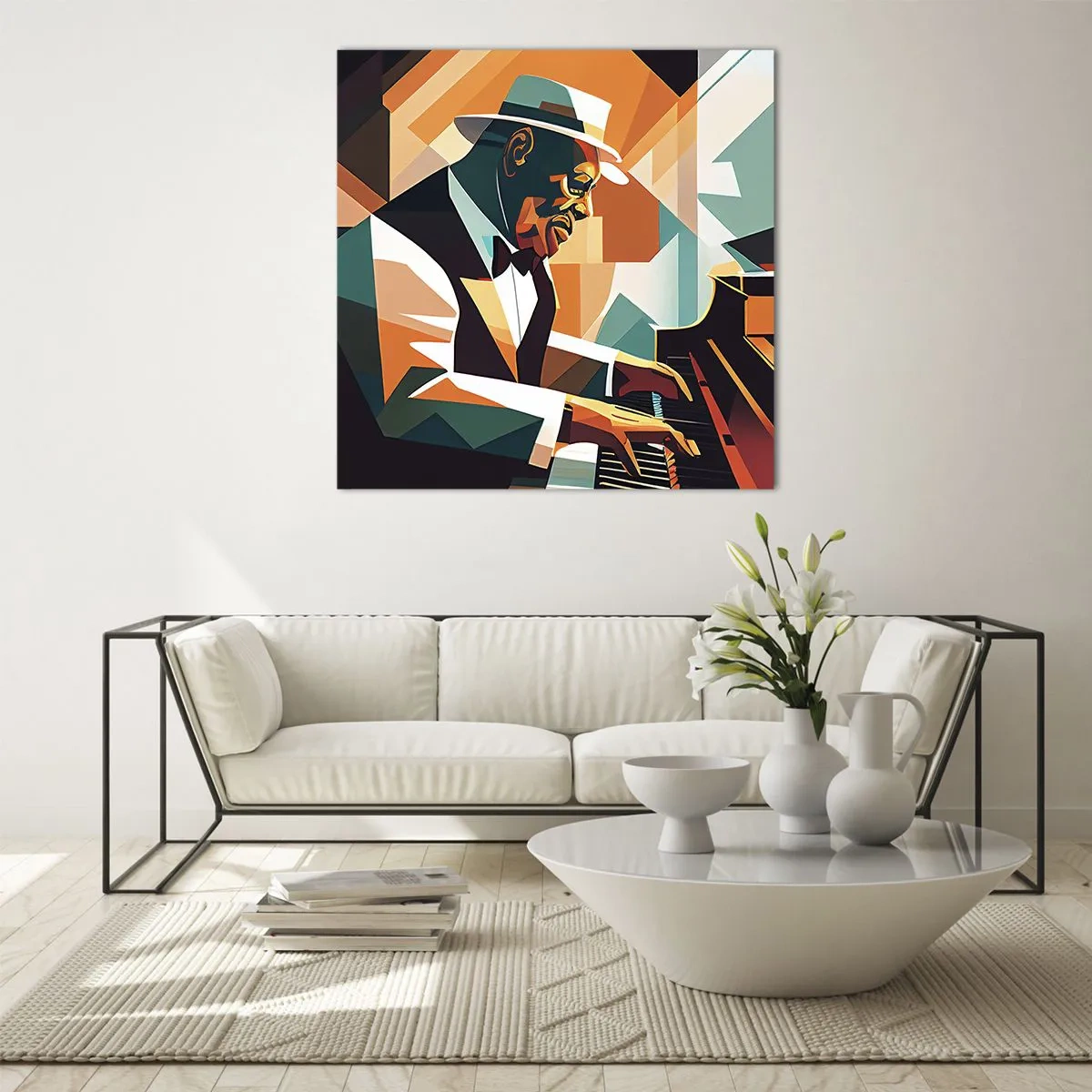 Impression sur verre - Image sur verre - C’est tout le jazz - 70x70 cm