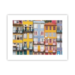 Affiche - Poster - Couleurs de vieille ville - 40x30 cm