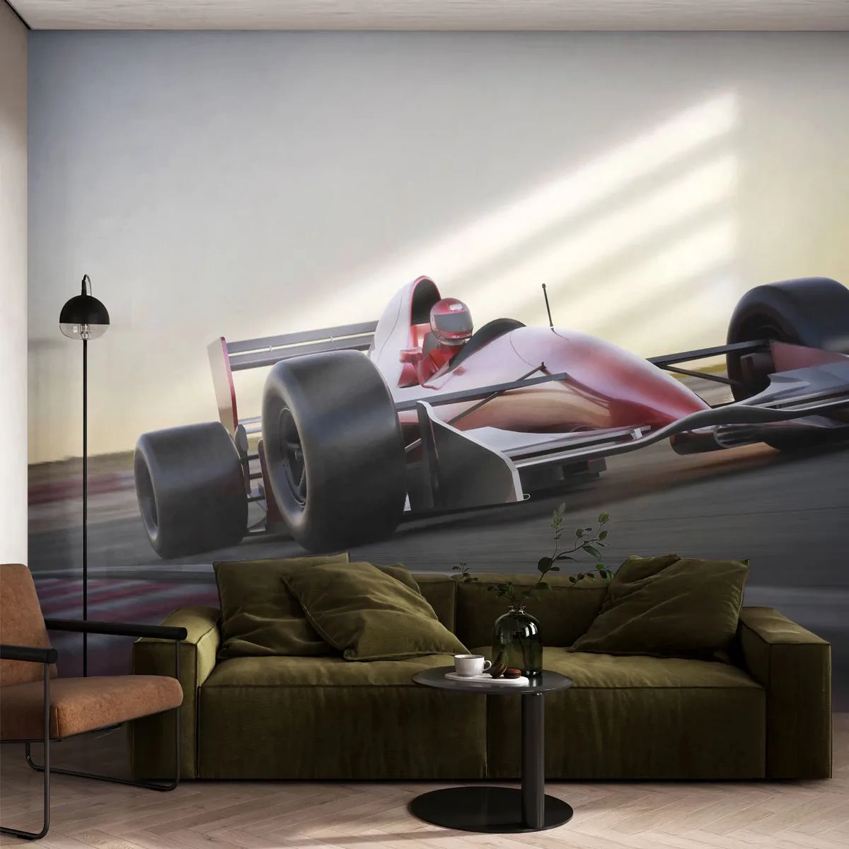 Papier Peint Photo Premium Canvas - Toujours gagnant - Automobile, Voiture de course, sport - 250x175 cm