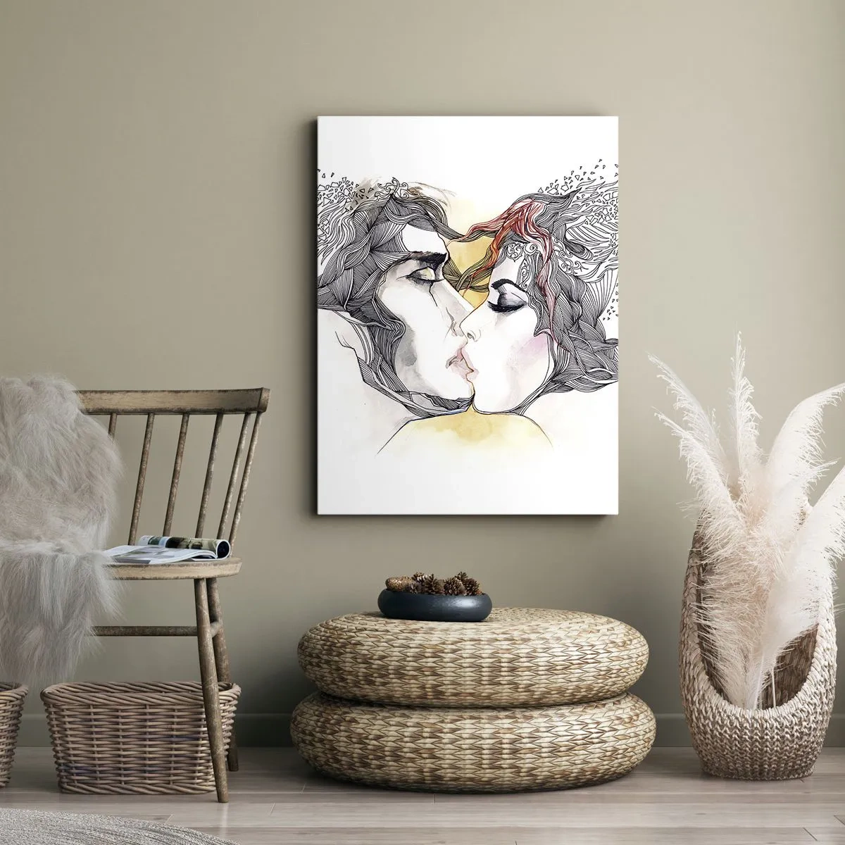 Impression sur toile - Image sur toile - Le monde n'existe pas - 55x100 cm