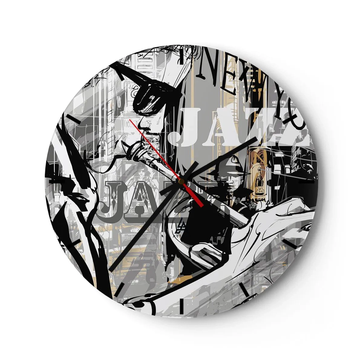 Horloge murale - Pendule murale - Au rythme de New York - 40x40 cm