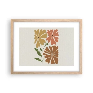 Affiche dans un chêne clair - Poster - Nature et géométrie - 40x30 cm