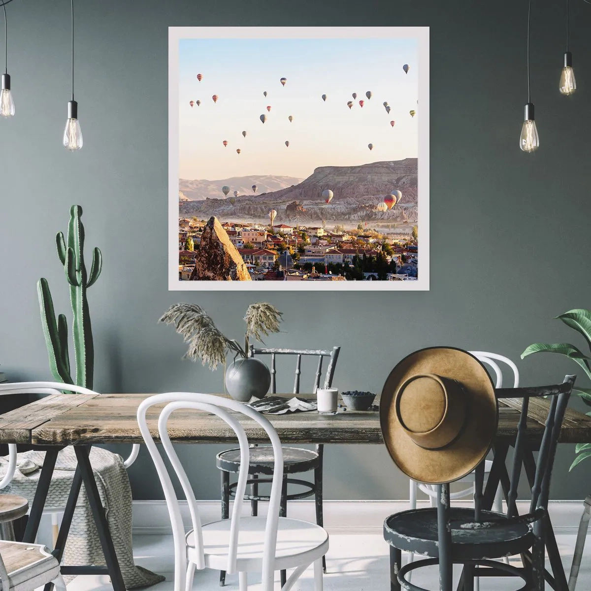 Affiche - Poster - Comme des navires dans le ciel - 60x60 cm