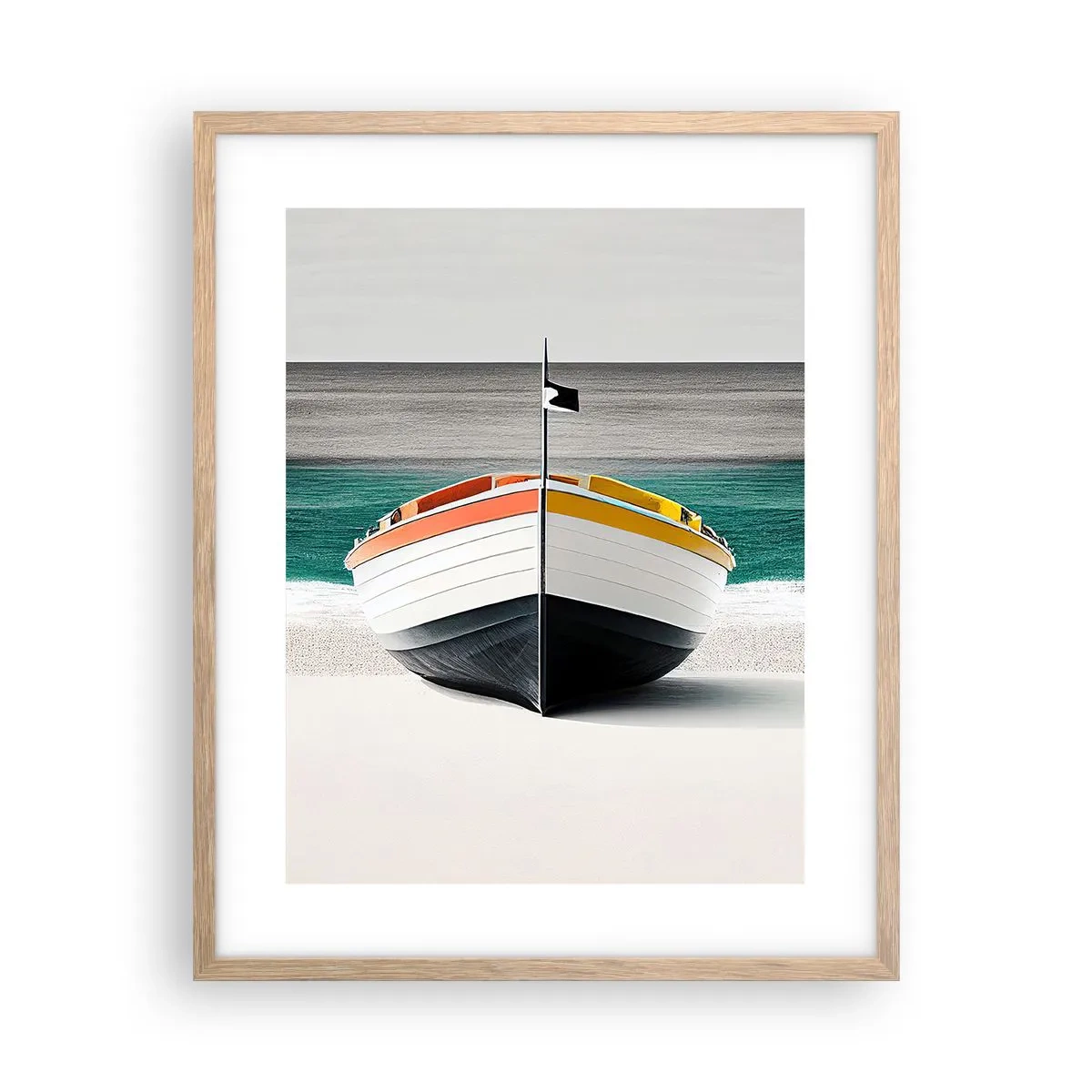 Affiche dans un chêne clair - Poster - A sa place - 40x50 cm