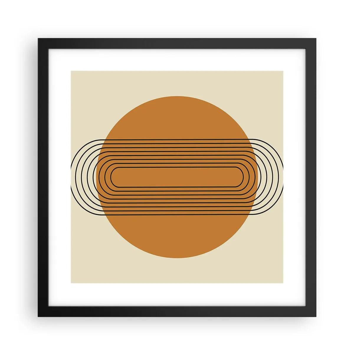 Affiche dans un cadre noir - Poster - Plan idéal - 40x40 cm