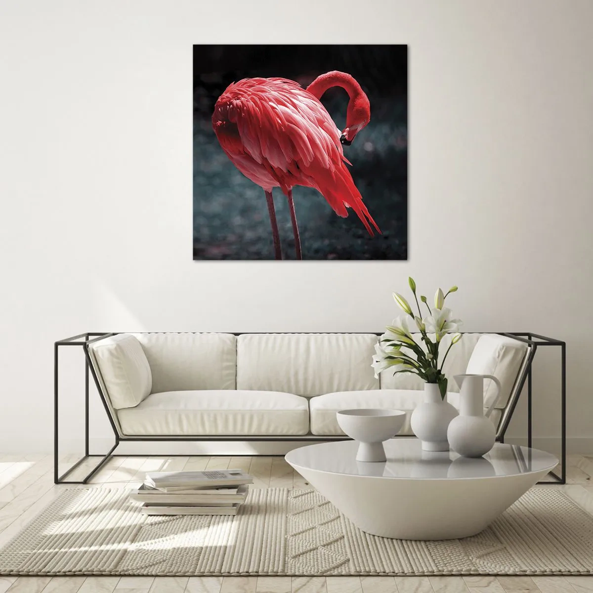 Impression sur verre - Image sur verre - Poème cramoisi de la nature - 40x40 cm