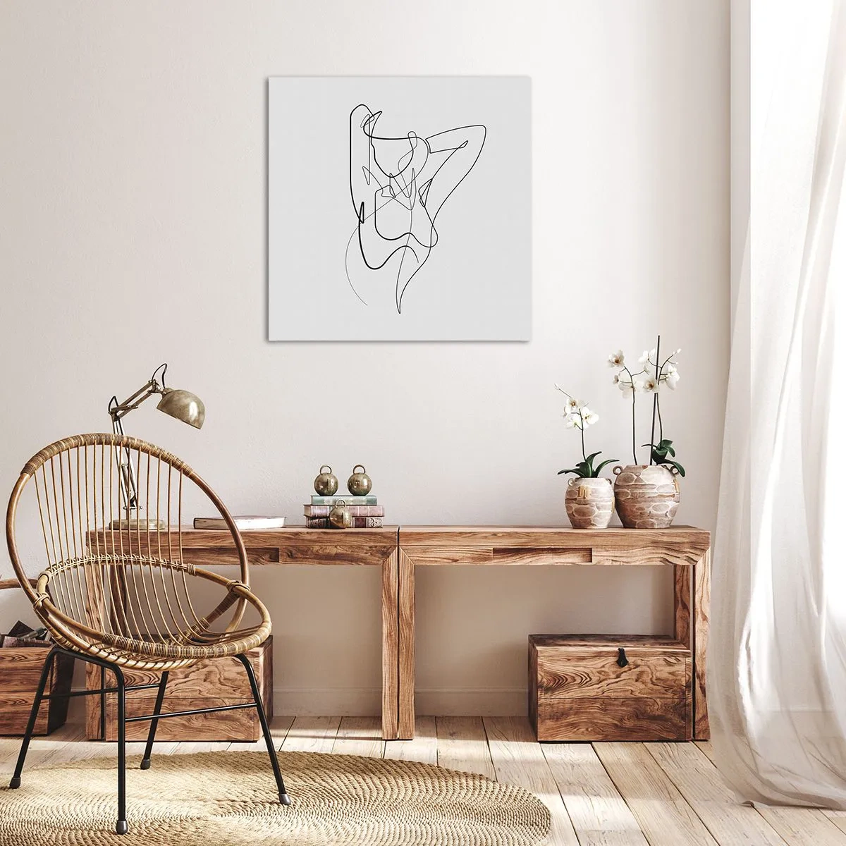 Impression sur toile - Image sur toile - Vraiment, tu es comme ça... - 60x60 cm