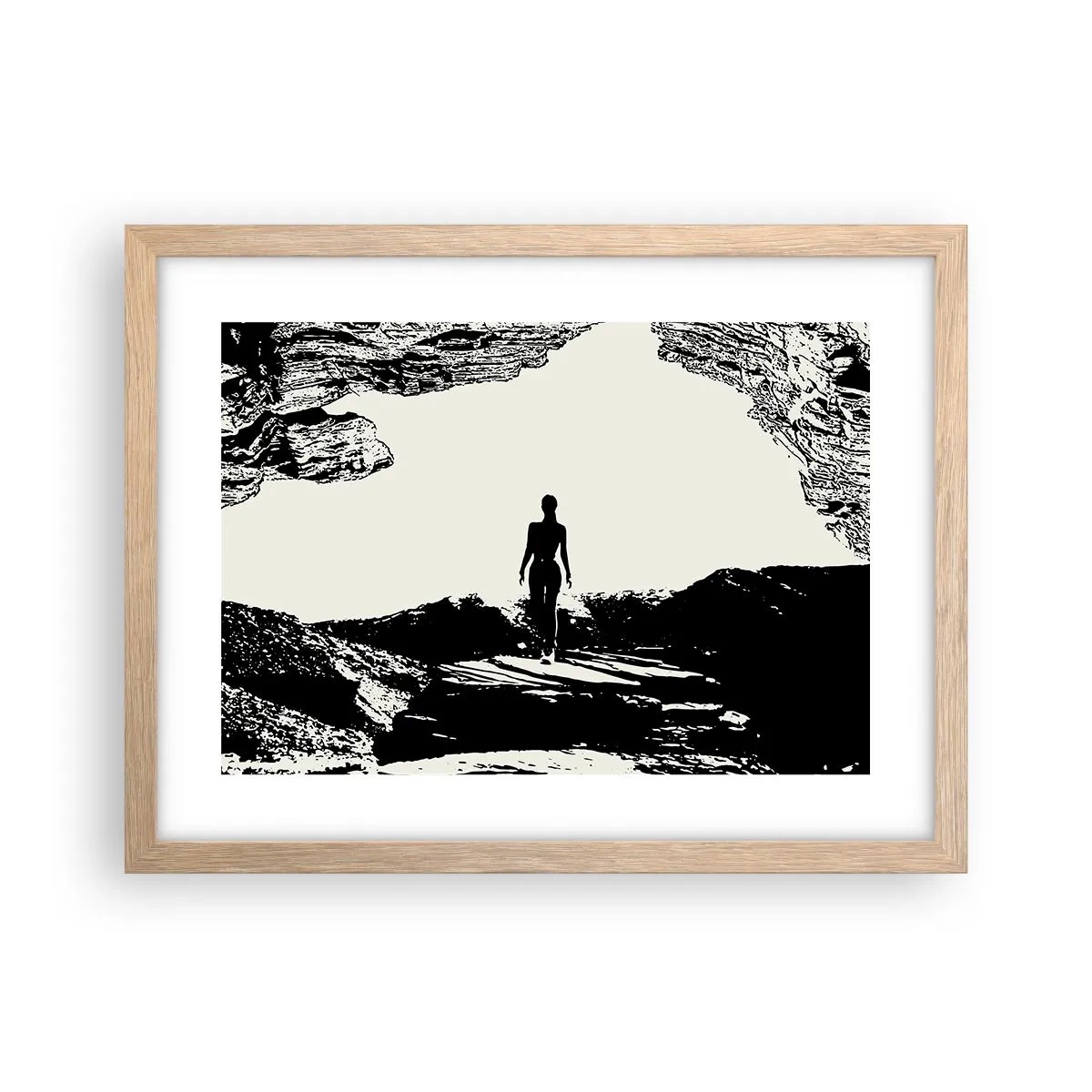 Affiche dans un chêne clair - Poster - Nouveau look - 40x30 cm