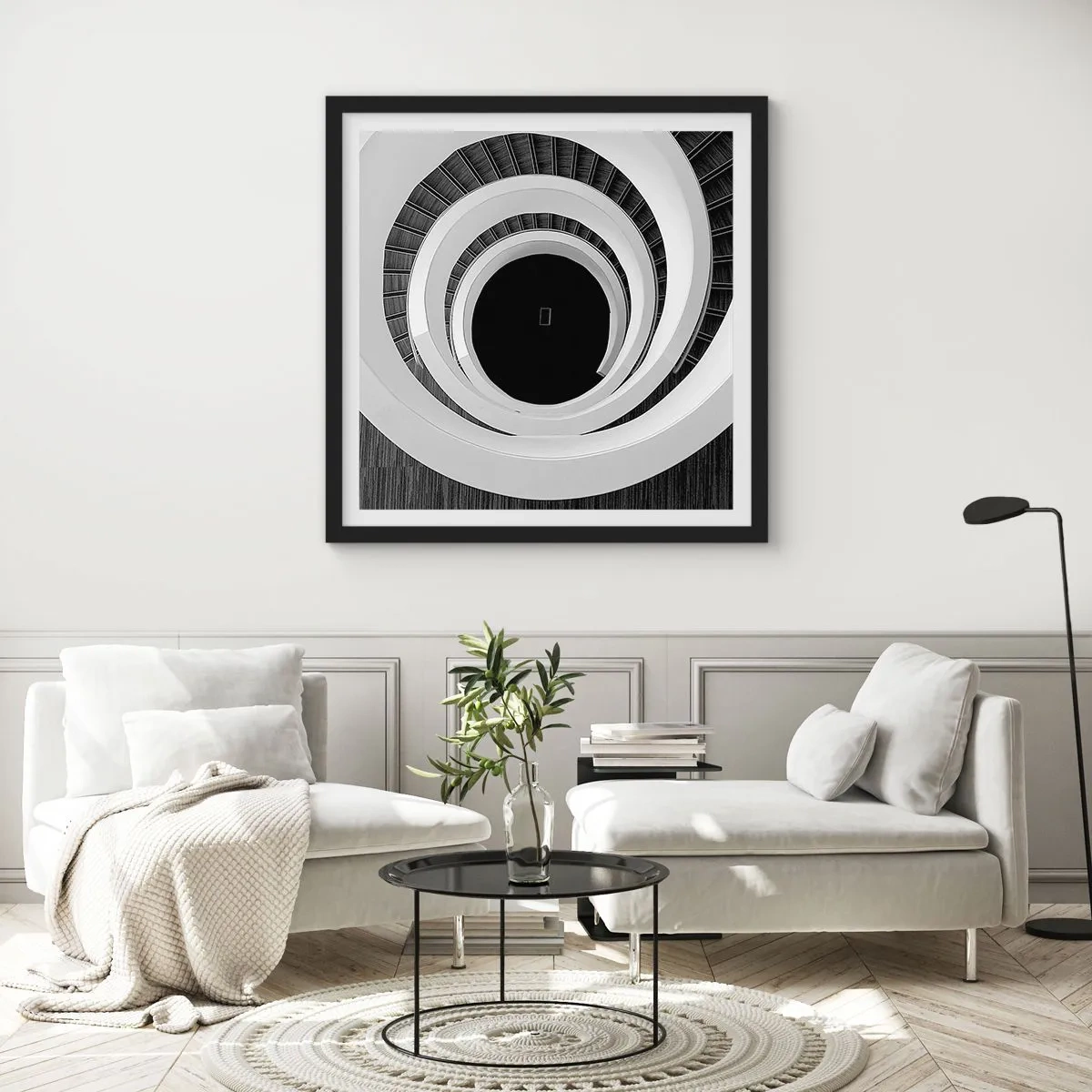 Affiche dans un cadre noir - Poster - Les choses concrêtes - 60x60 cm