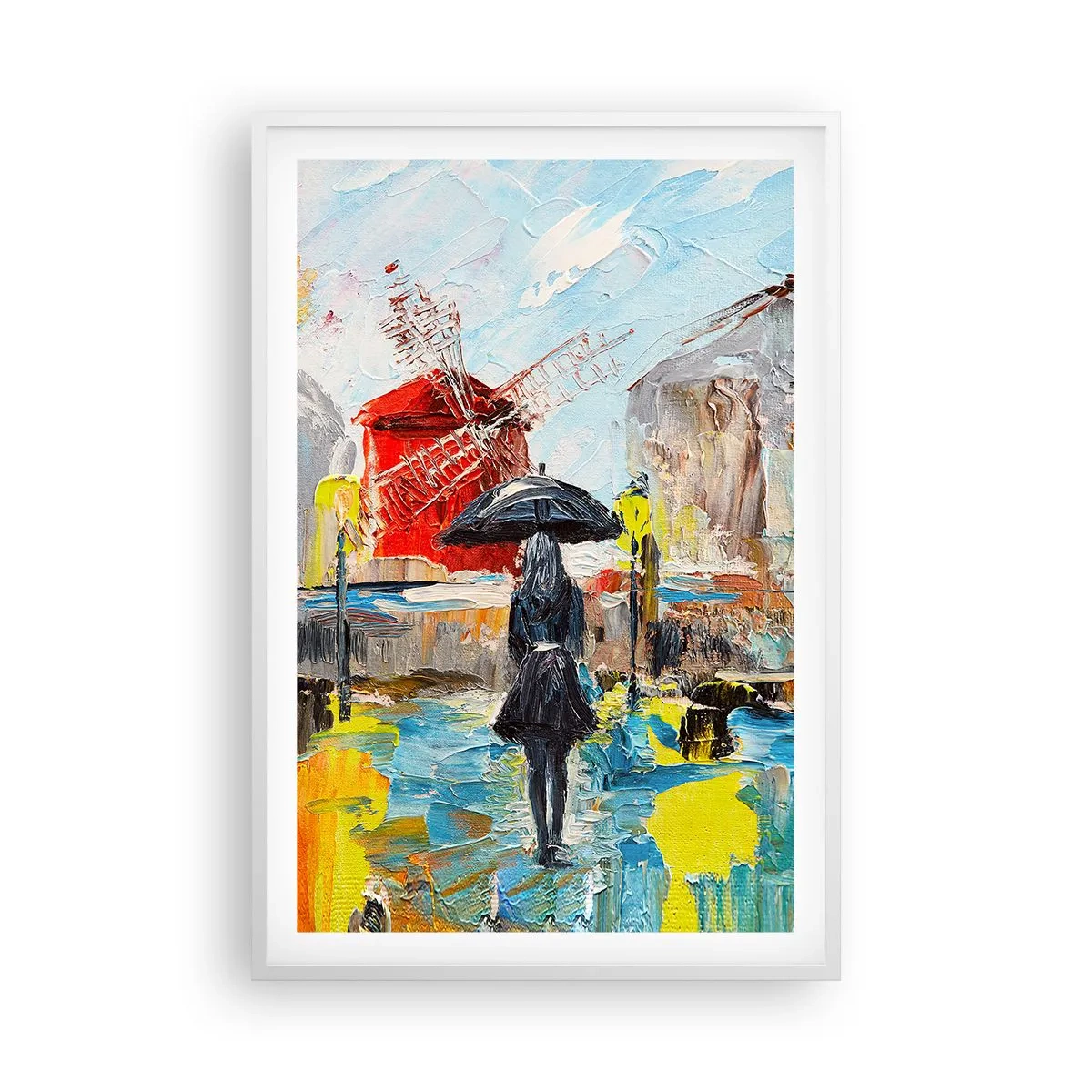 Affiche dans un cadre blanc - Poster - Légende parisienne - 61x91 cm