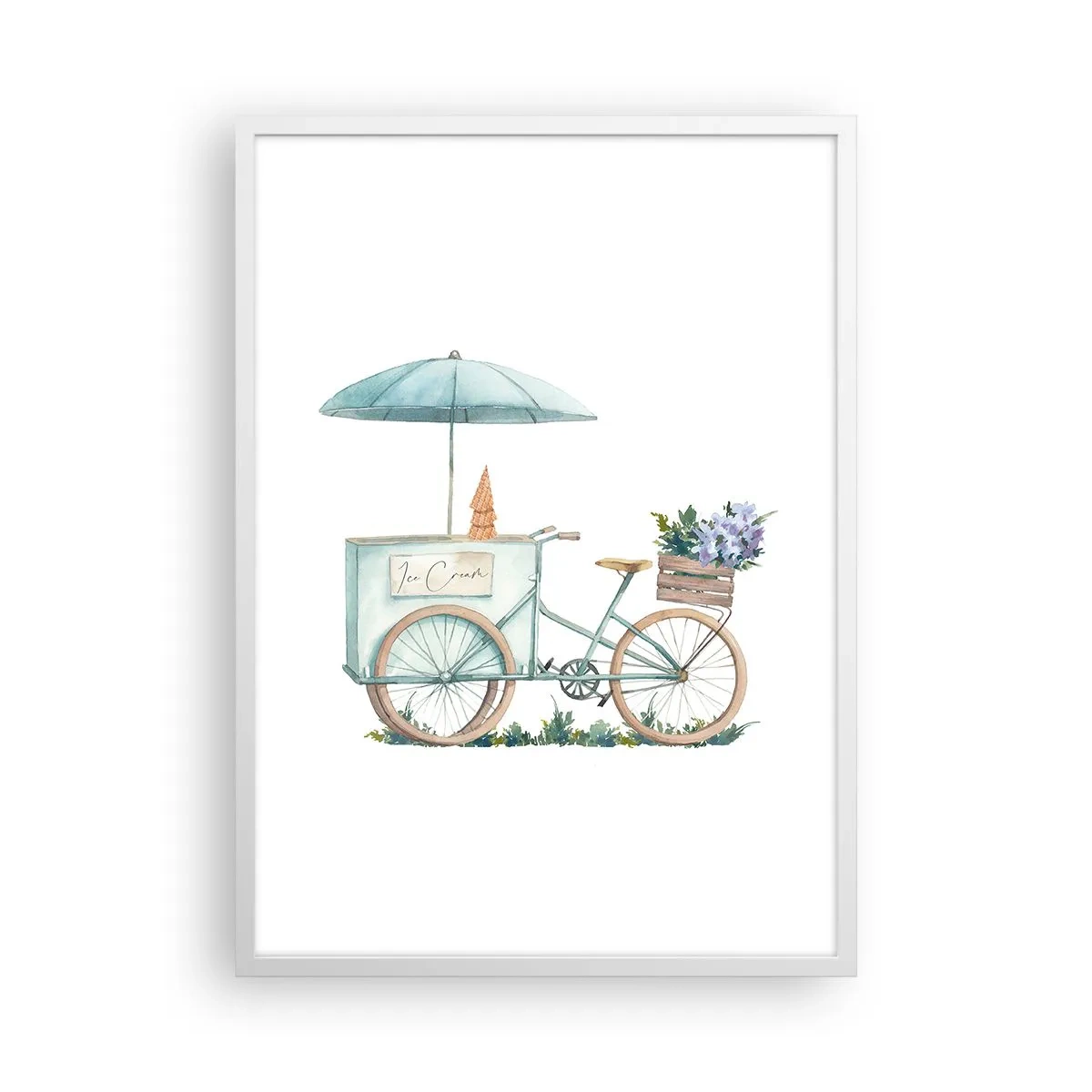Affiche dans un cadre blanc - Poster - Doux souvenir d'été - 50x70 cm