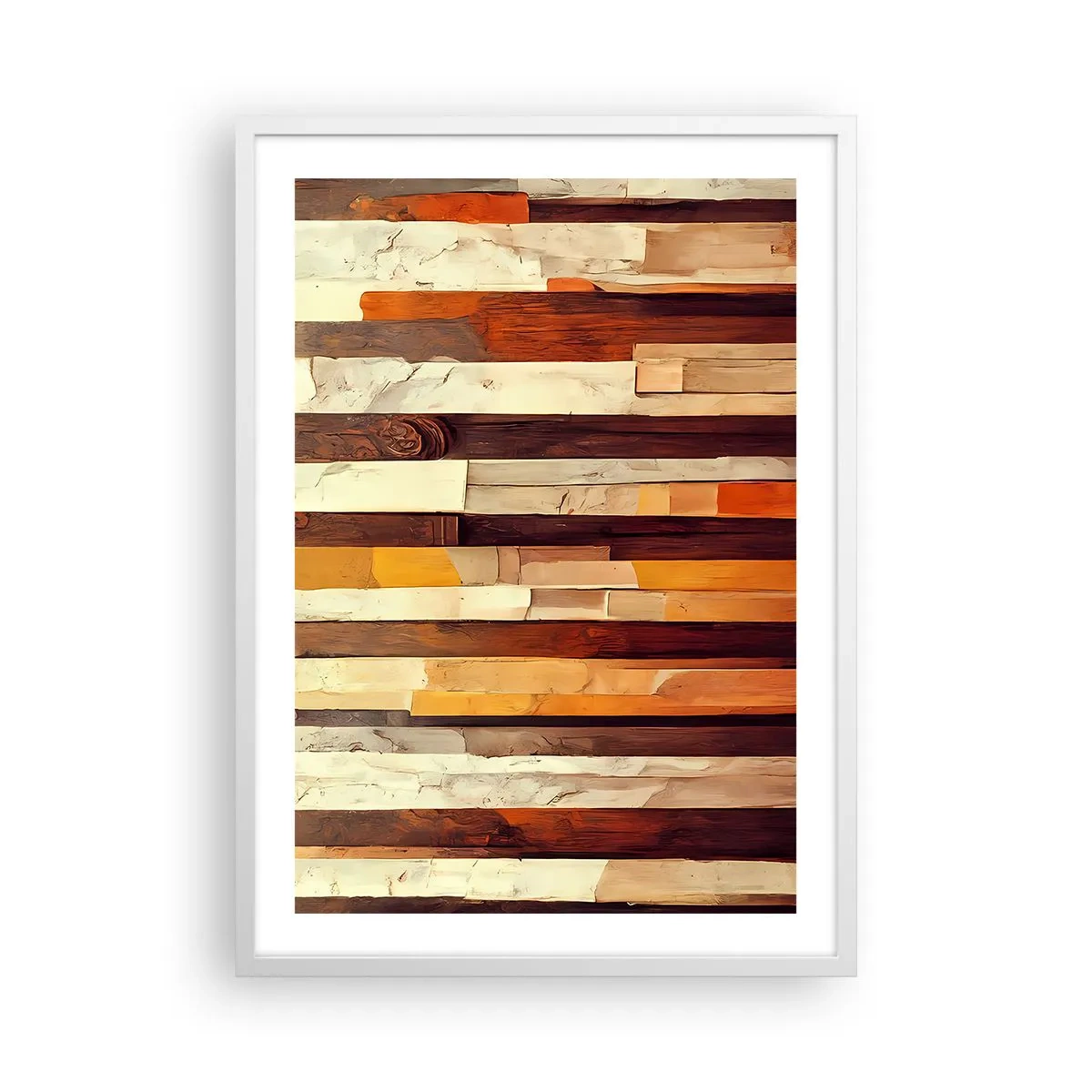 Affiche dans un cadre blanc - Poster - Hymne des arbres forestiers - 50x70 cm