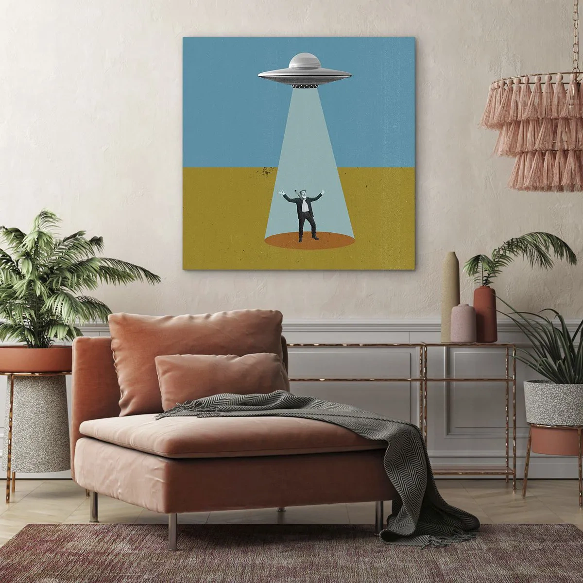 Impression sur toile - Image sur toile - Rencontre proche - 50x50 cm