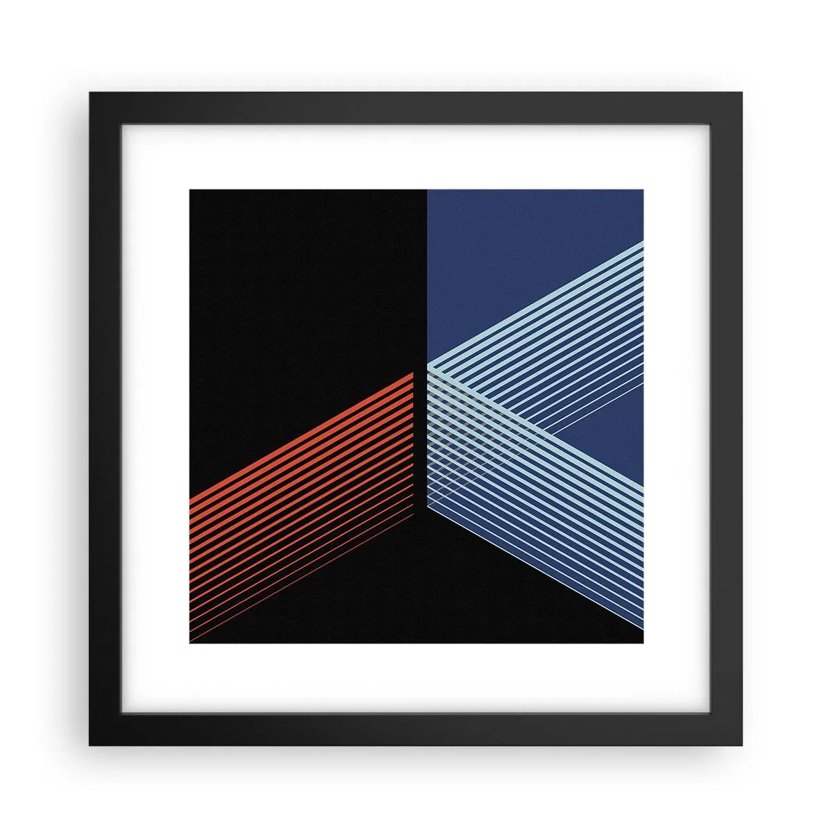 Affiche dans un cadre noir - Poster - Histoire simple - 30x30 cm