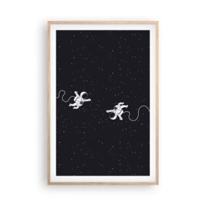 Affiche dans un chêne clair - Poster - Sortie cosmique - 61x91 cm