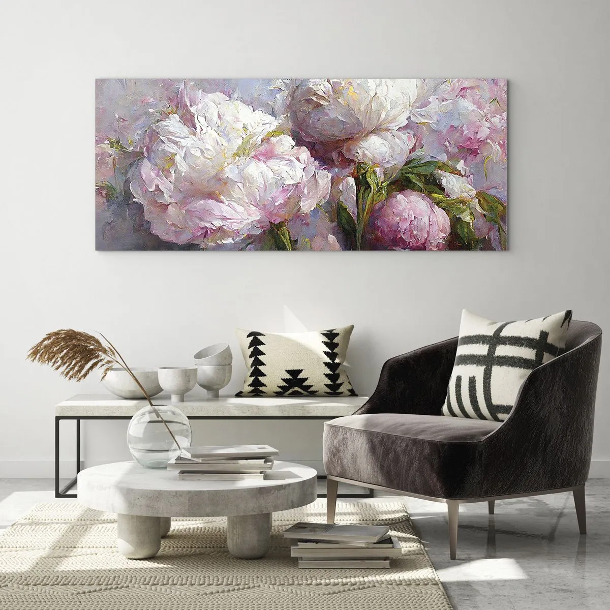Impression sur verre - Image sur verre - Un bouquet plein de vie - 100x40 cm