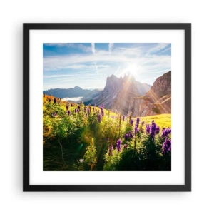 Affiche dans un cadre noir - Poster - La vie secrète des herbes - 40x40 cm