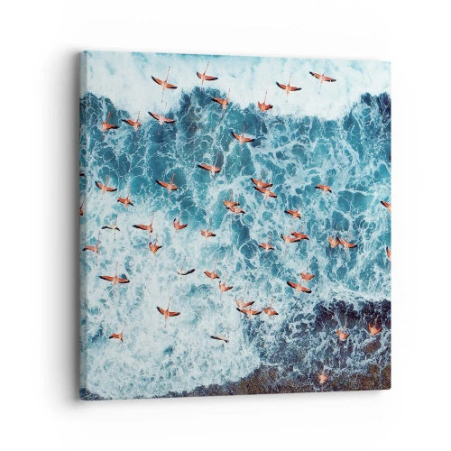 Impression sur toile - Image sur toile - Défilé du bord de mer - 30x30 cm