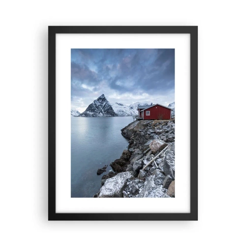 Affiche dans un cadre noir - Poster - Retraite scandinave - 30x40 cm